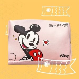 Disney Pink Mickey Mouse Thick Cosmetic Large  Bag. NWT